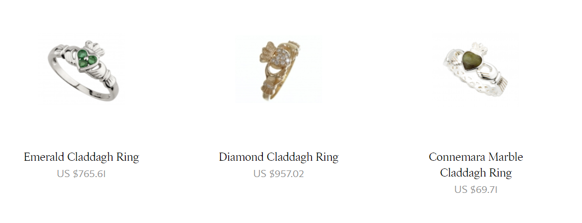 Claddagh Rings from Irish Jewel